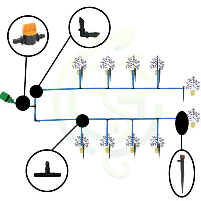6mm Drip Irrigation Kit – Complete DIY Watering Set for Terrace & Kitchen Gardening