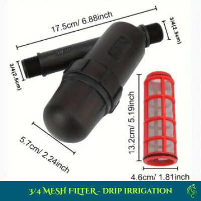 3/4" Gardening Screen Mesh Filter Drip Irrigation System 130 Microns