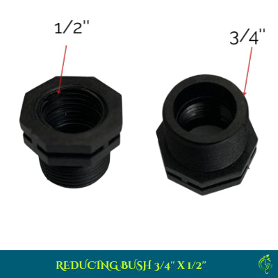 Reducing Bush 3/4" x 1/2" | Thread Reducer Adapter for Irrigation & Plumbing