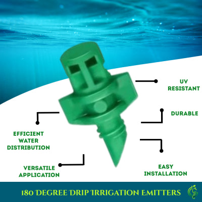180 Degree Drip Irrigation Emitters Green 10 Pcs