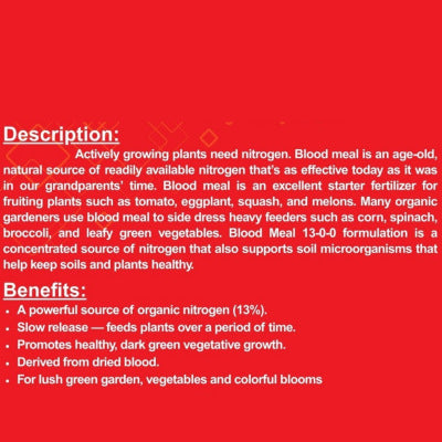 Blood Meal Fertilizer for Plants