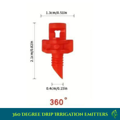 360 Degree Drip Irrigation Emitters Red 10 Pcs