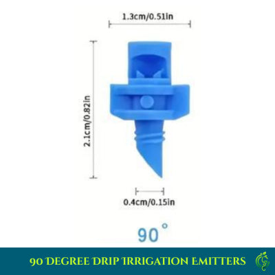 90 Degree Drip Irrigation Emitters Blue 10 Pcs