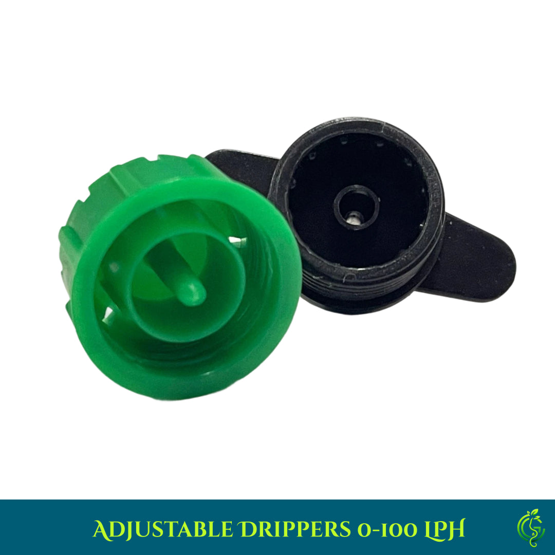 High-Precision Adjustable Drippers 0-100 LPH (Pack of 5)