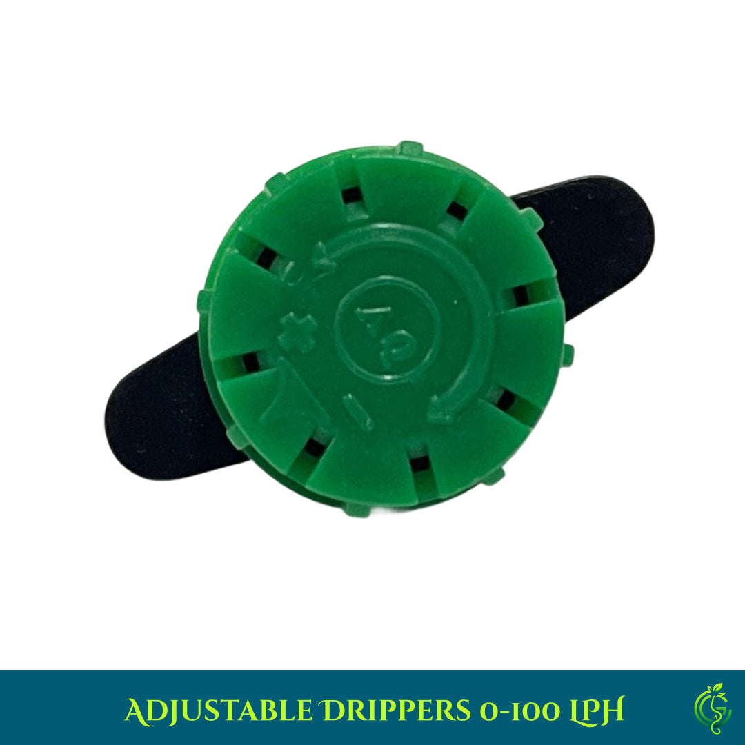 High-Precision Adjustable Drippers 0-100 LPH (Pack of 5)