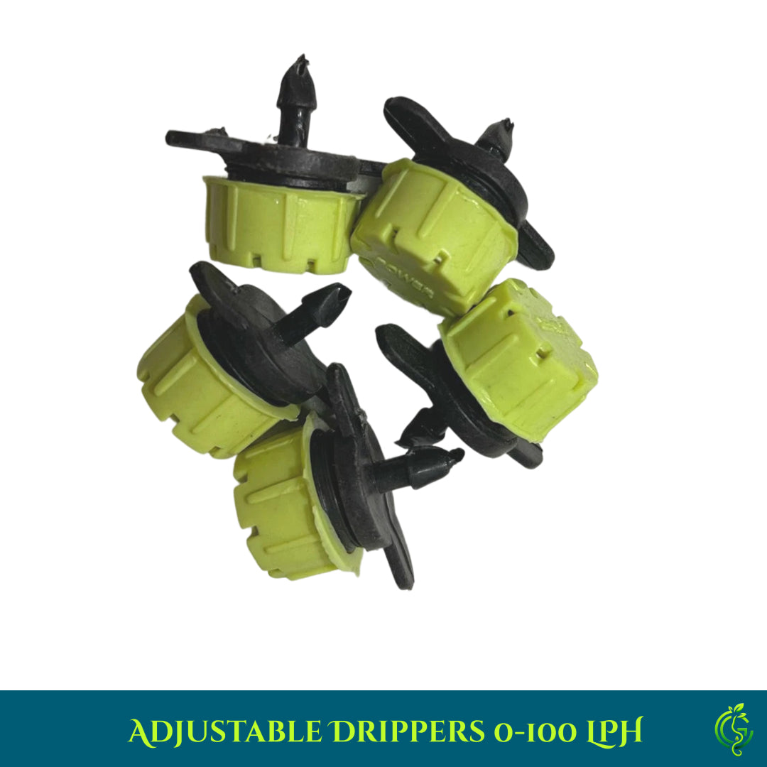 Adjustable Drippers 0-100 LPH (Pack of 5)