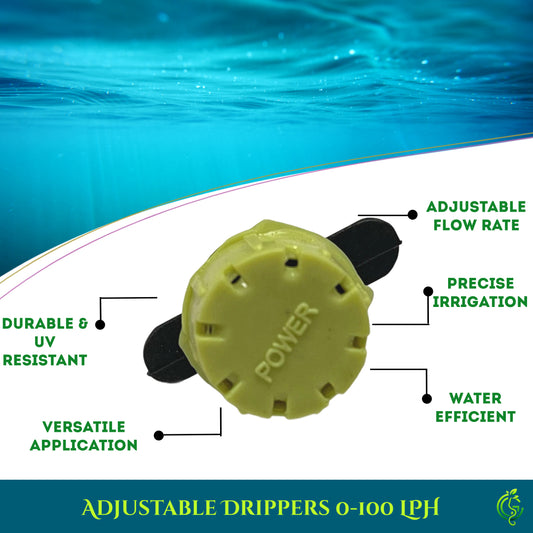 Adjustable Drippers 0-100 LPH (Pack of 5)