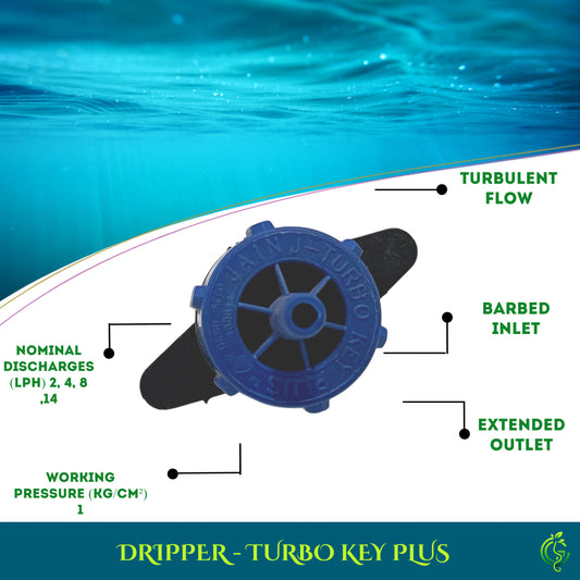 Blue Dripper Turbo Key Plus | Drip Irrigation System | Drip Irrigation Drippers (Pack of 5)