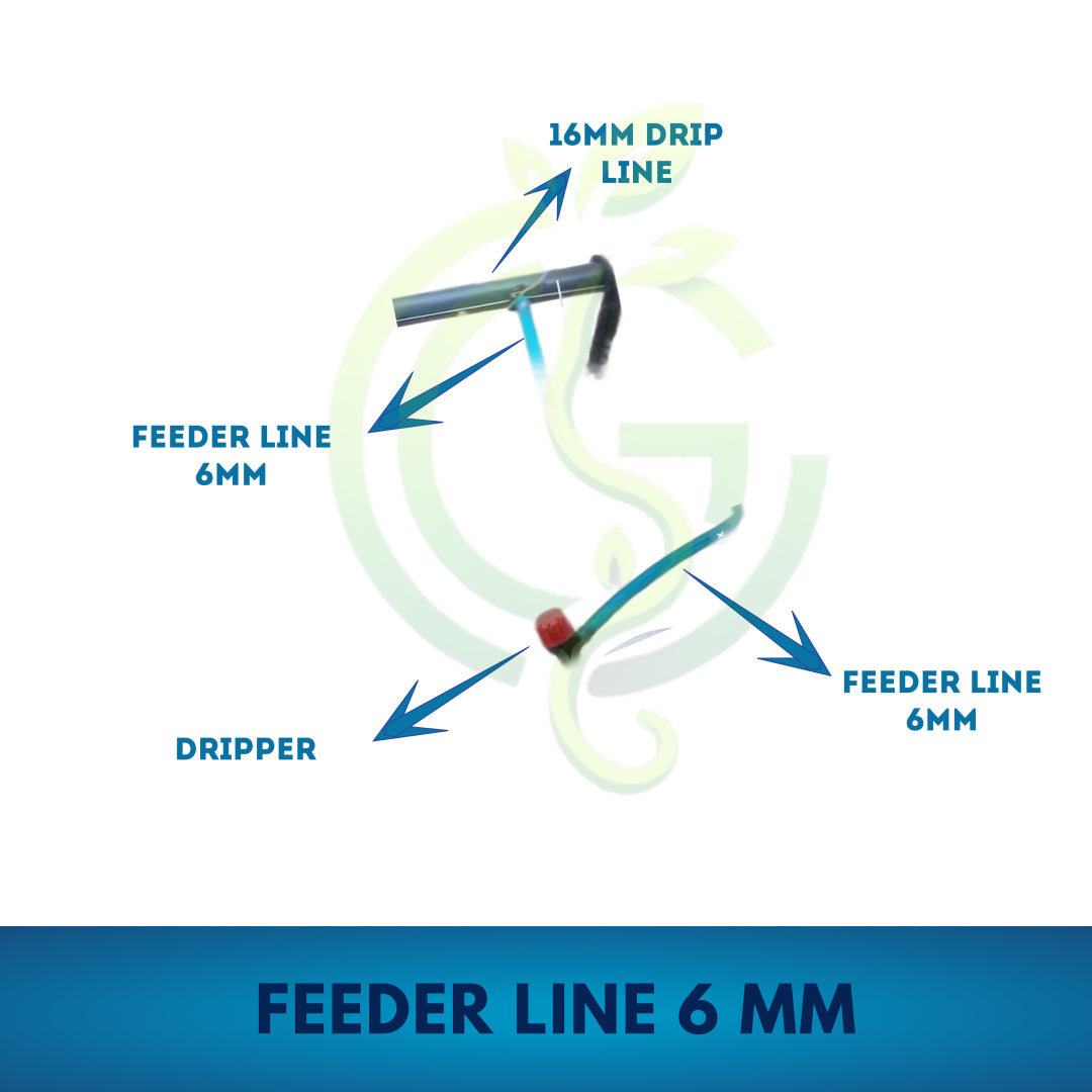 Drip Irrigation Pipe 6mm Feeder Line | Drip Pipe |  TPU Hose for mist nozzles | Pneumatic hose | Mist Pipe | 6mm drip line