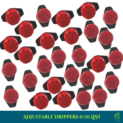 Adjustable Drippers 0-70 LPH – Precision Watering for Efficient Irrigation