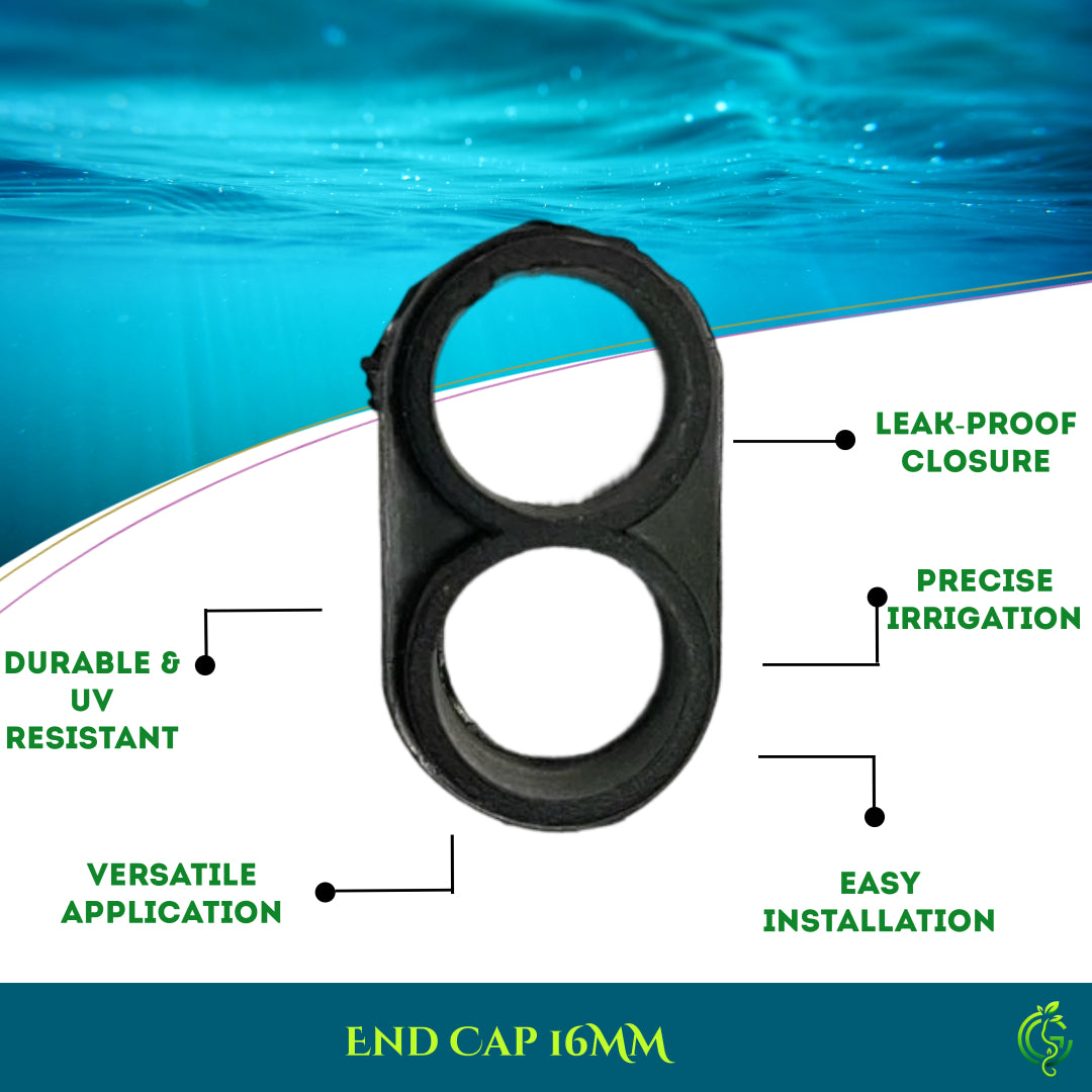 Drip Irrigation End Cap 16MM – Secure Pipe Closure (Pack of 5)