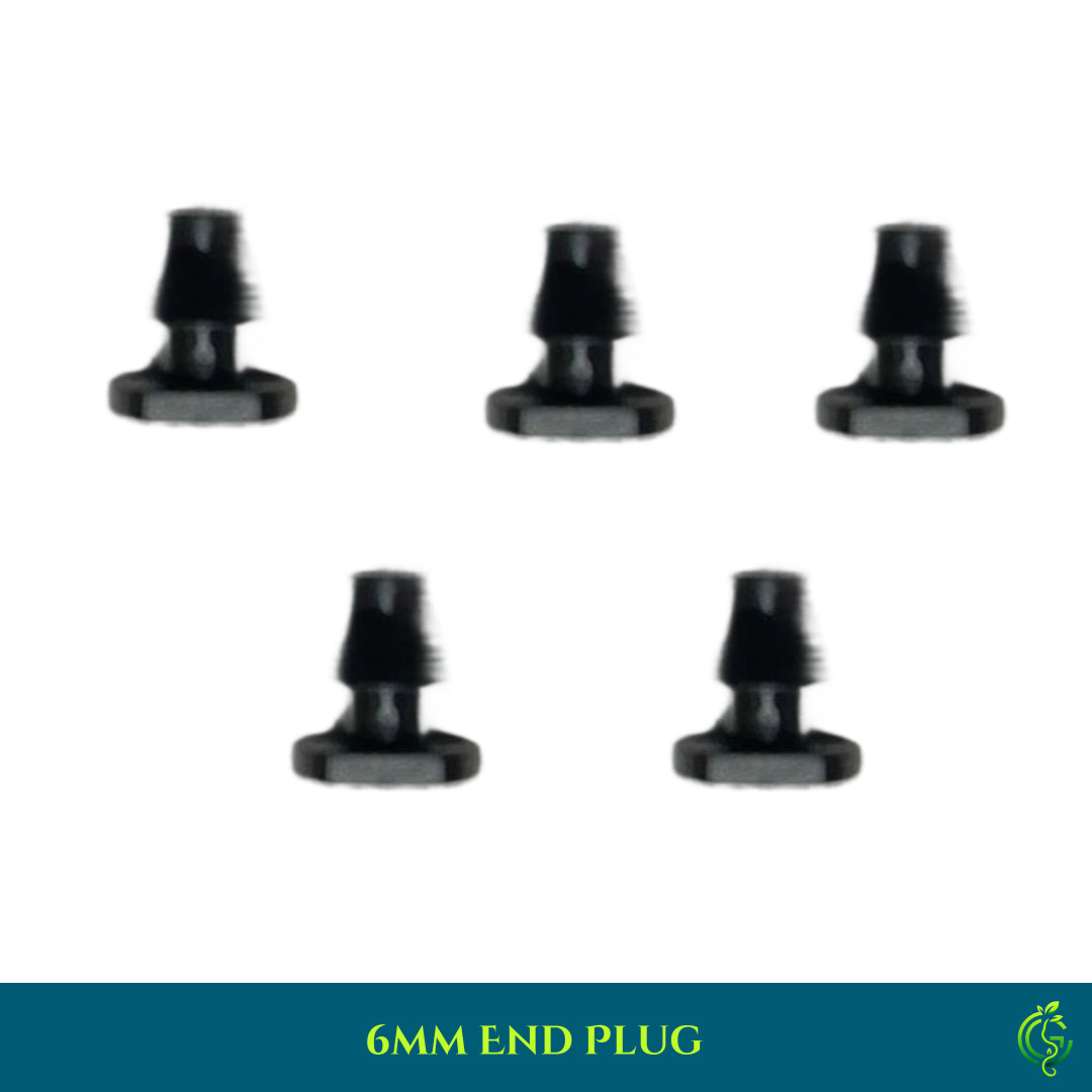6mm End Plug – Feeder Line Stopper for Drip Pipes (Pack of 5)