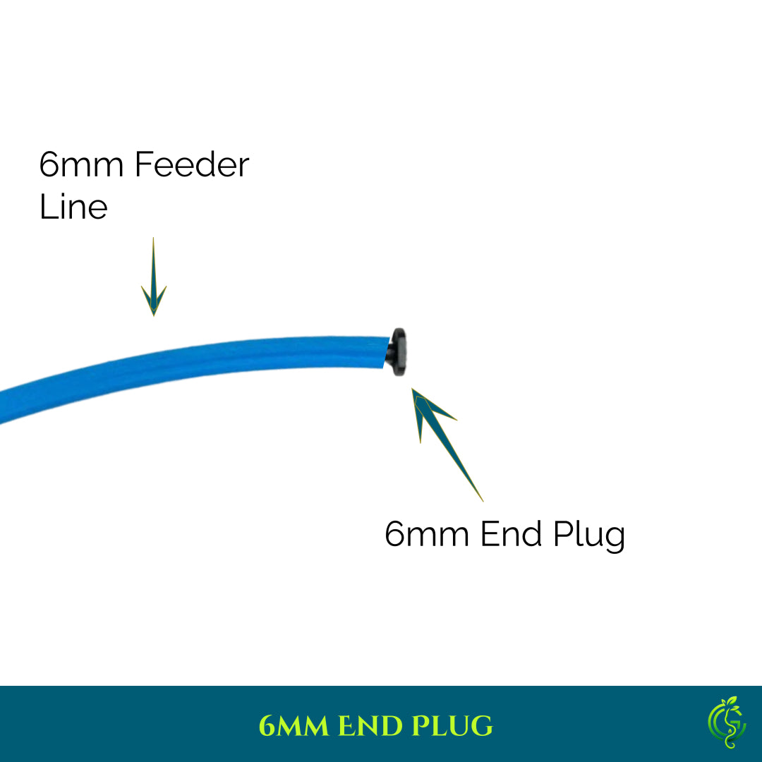 6mm End Plug – Feeder Line Stopper for Drip Pipes (Pack of 5)