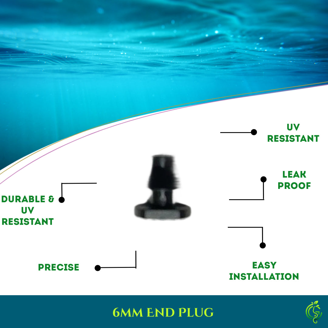 6mm End Plug – Feeder Line Stopper for Drip Pipes (Pack of 5)