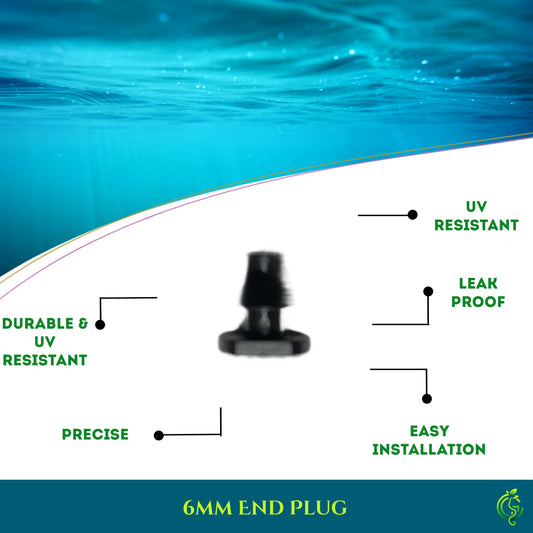 6mm End Plug – Feeder Line Stopper for Drip Pipes (Pack of 5)