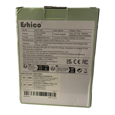 Eshico Automatic Digital Water Timer for Drip Irrigation & Garden Watering