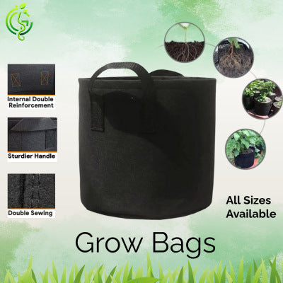 Single Breathable Fabric Grow Bag for Terrace Gardening best for growing Plant/Vegetable/Herb/Fruit