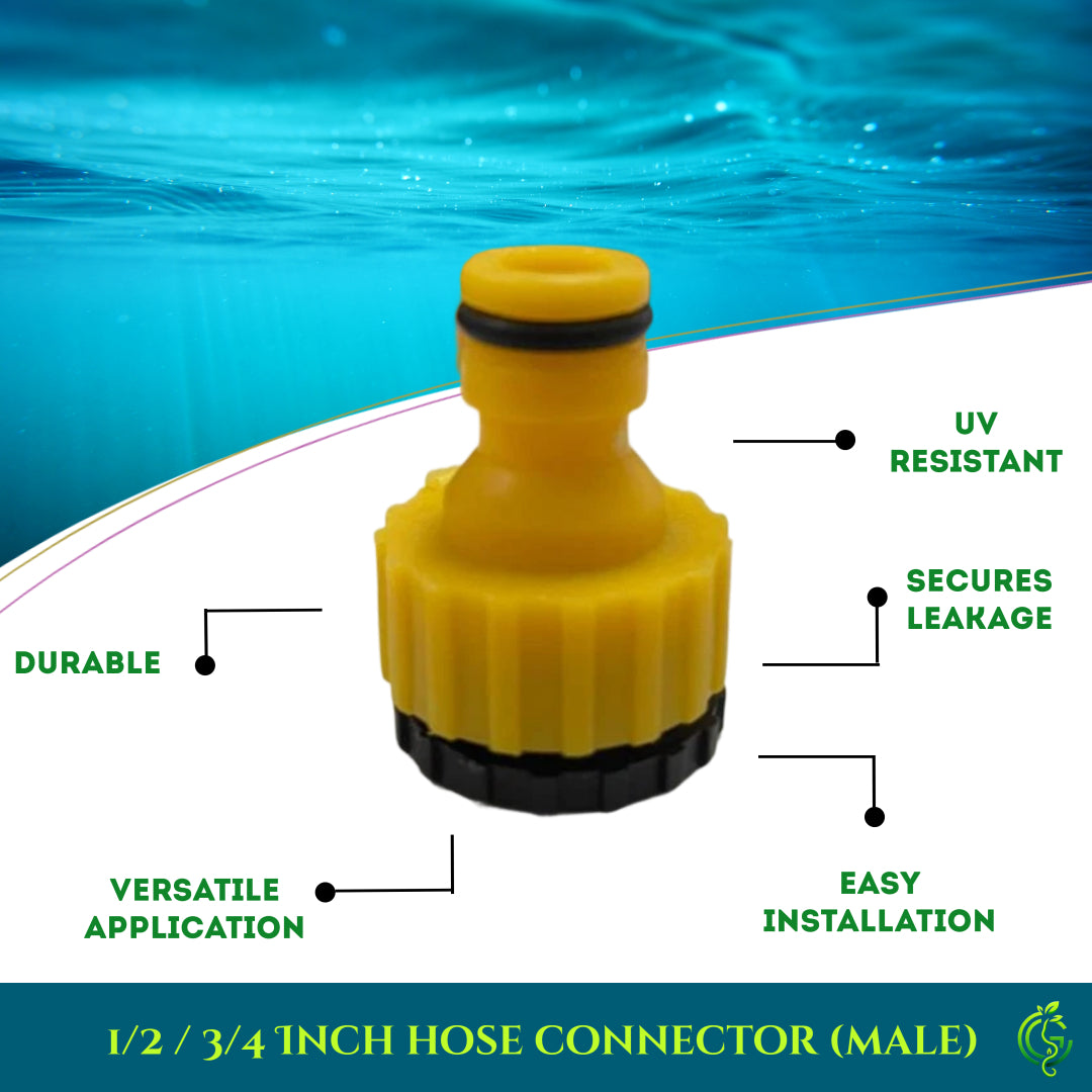 1/2 & 3/4 Inch Male Hose Connector Faucet Adapter