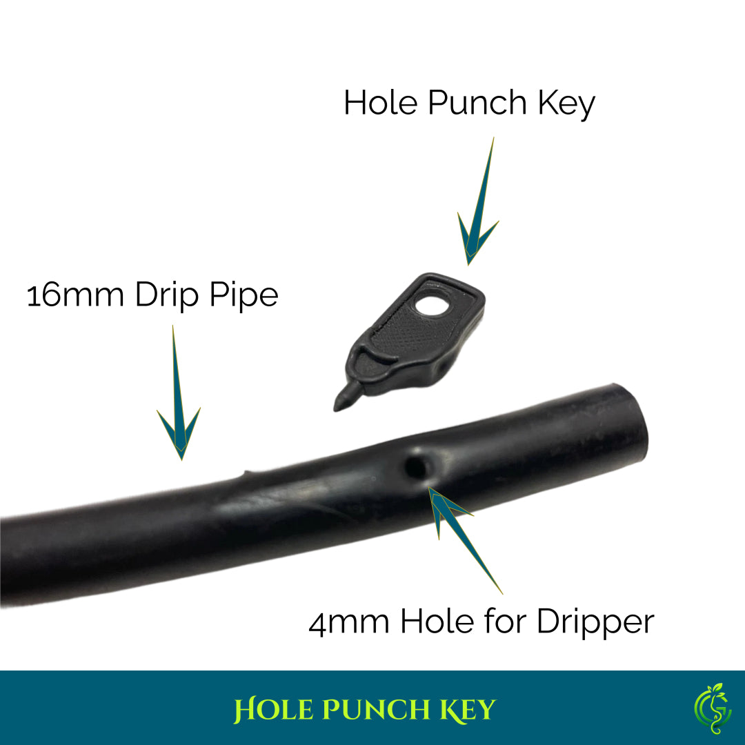 Hole Punch Key for Drip Irrigation Pipes – Dripper Installation Tool (Pack of 2)