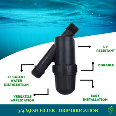 3/4" Gardening Screen Mesh Filter Drip Irrigation System 130 Microns