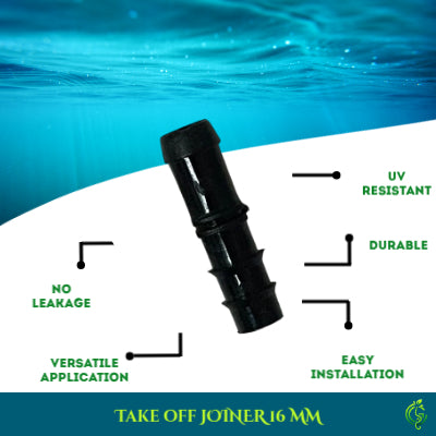 16mm Take-Off Joiner | Drip Irrigation Connector for Main Line to 16mm Pipe