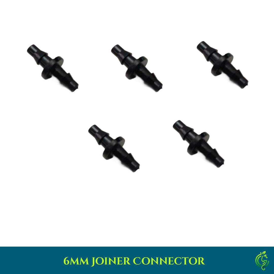 6mm Joiner Connector – Inline Drip Pipe Coupler