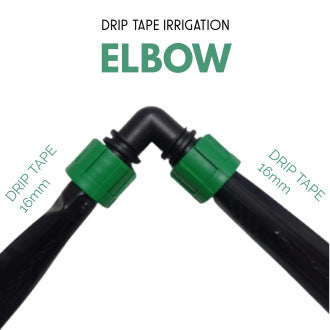 Drip Tape Elbow 16mm Drip Irrigation 1/2 inch Universal Elbow Connector