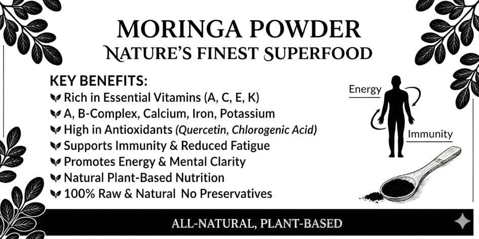 Organic Moringa Powder | Premium Moringa Oleifera Leaf Powder (75 Grams)