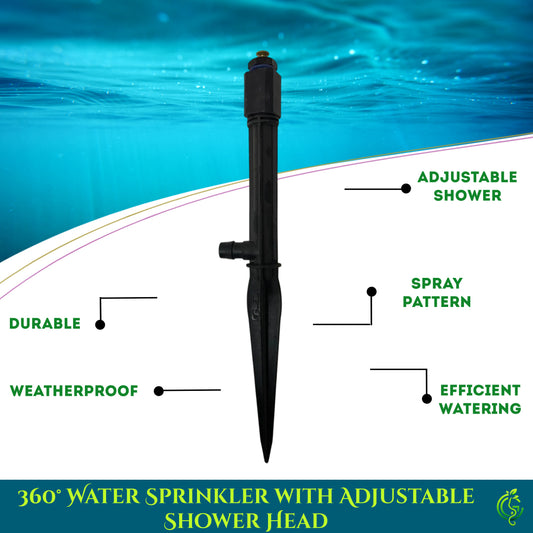 360° Garden Water Sprinkler with Adjustable Shower Head