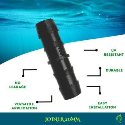 Drip Irrigation System Joiner 20MM 5 Pcs